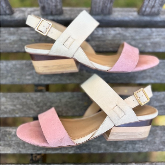 Vaneli "Corene" two-tone heeled slingback sandals - size 8M - Picture 4 of 6